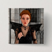 Schöne Hexe Button (Vorderseite)