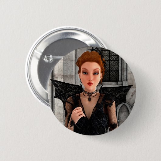 Schöne Hexe Button (Vorne & Hinten)