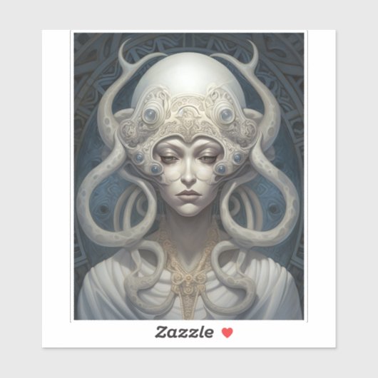 Schöne Hexe Dämon Königin Fantasy Kunst Aufkleber (Blatt)