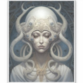 Schöne Hexe Dämon Königin Fantasy Kunst Aufkleber (Vorderseite)