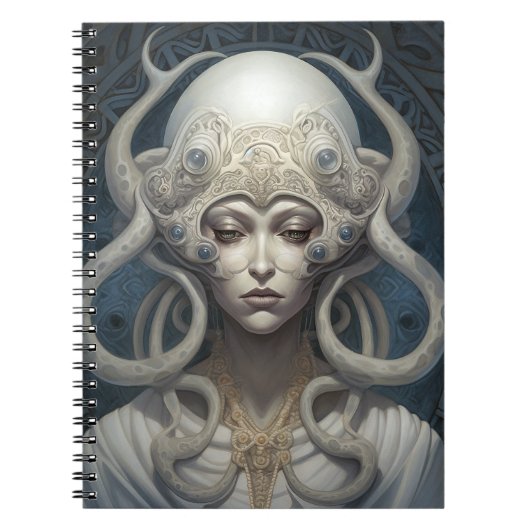 Schöne Hexe Dämon Königin Fantasy Kunst Notizblock (Vorderseite)