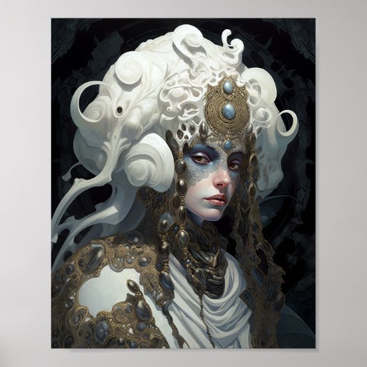 Schöne Hexe Dämon Königin Fantasy Kunst Poster (Vorne)