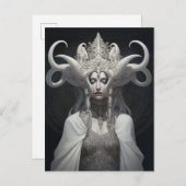 Schöne Hexe Dämon Königin Fantasy Kunst Postkarte (Vorne/Hinten)