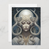 Schöne Hexe Dämon Königin Fantasy Kunst Postkarte (Vorne/Hinten)