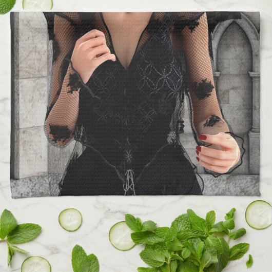 Schöne Hexe Geschirrtuch (Gefaltet)