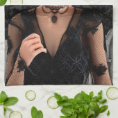 Schöne Hexe Geschirrtuch (Gefaltet)