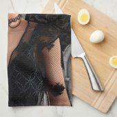 Schöne Hexe Geschirrtuch (Viertel Falte)