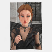 Schöne Hexe Geschirrtuch (Vertikal)