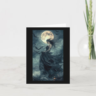 Schöne Hexe Gothic Fantasy Vampir Mondlicht 1 Karte