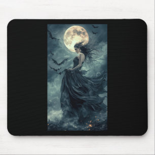 Schöne Hexe Gothic Fantasy Vampir Mondlicht 1 Mousepad