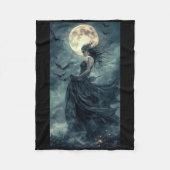 Schöne Hexe Gothic Fantasy Vampire Moonlight 1 Fleecedecke (Vorderseite)