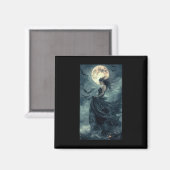 Schöne Hexe Gothic Fantasy Vampire Moonlight 1 Magnet (Vorderseite/Rückseite)