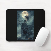 Schöne Hexe Gothic Fantasy Vampire Moonlight 1 Mousepad (Mit Mouse)