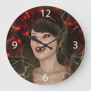 Schöne Hexe Große Wanduhr