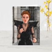 Schöne Hexe Karte (Gelbe Blume)