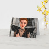 Schöne Hexe Karte (Gelbe Blume)