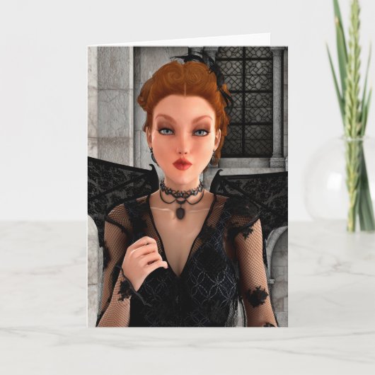 Schöne Hexe Karte (Vorderseite)