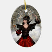 Schöne Hexe Keramik Ornament (Hinten)