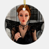 Schöne Hexe Keramik Ornament (Vorne)