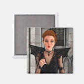 Schöne Hexe Magnet (Vorderseite/Rückseite)