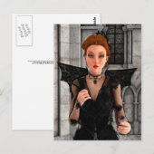 Schöne Hexe Postkarte (Vorne/Hinten)