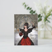 Schöne Hexe Postkarte (Stehend Vorderseite)