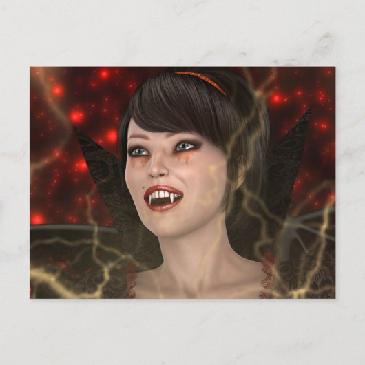 Schöne Hexe Postkarte (Vorderseite)