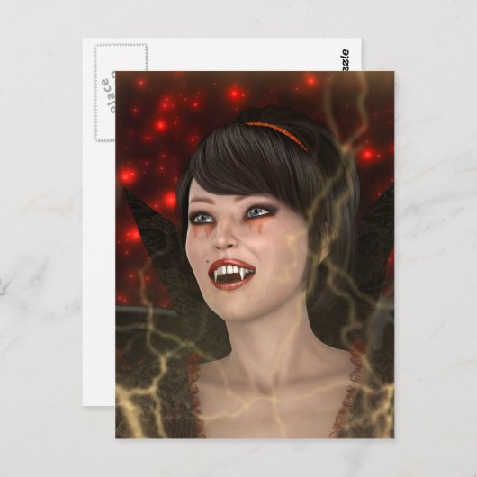 Schöne Hexe Postkarte (Vorne/Hinten)