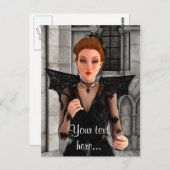 Schöne Hexe Postkarte (Vorne/Hinten)