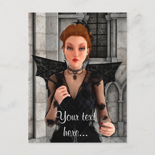 Schöne Hexe Postkarte (Vorderseite)