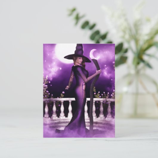 Schöne Hexe Postkarte (Stehend Vorderseite)