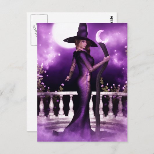 Schöne Hexe Postkarte (Vorne/Hinten)