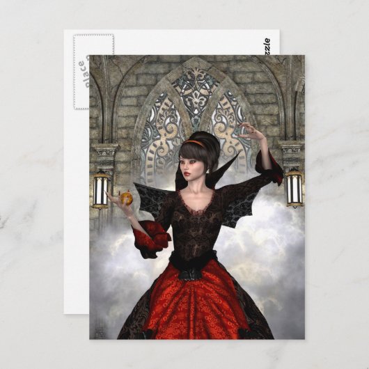 Schöne Hexe Postkarte (Vorne/Hinten)