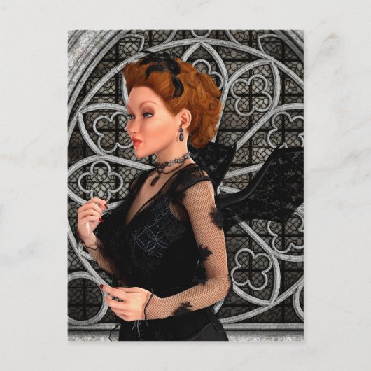 Schöne Hexe Postkarte (Vorderseite)