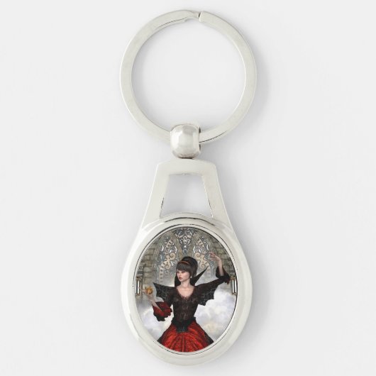 Schöne Hexe Schlüsselanhänger (Vorderseite)