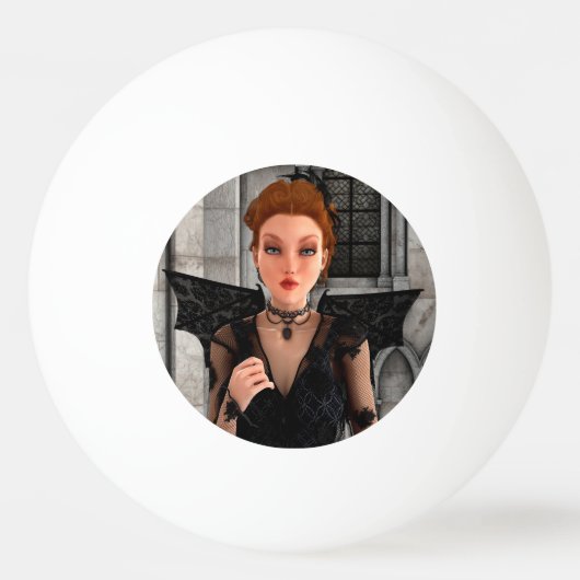 Schöne Hexe Tischtennisball (Vorderseite)
