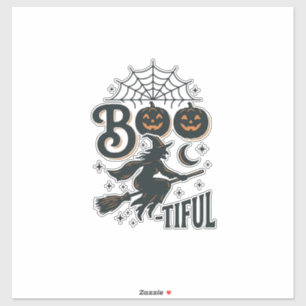 Schöne Hexen Halloween Vintage Gravur Design Aufkleber