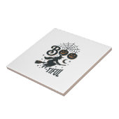 Schöne Hexen Halloween Vintage Gravur Design Fliese (Seite)