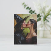 Schöne Hexen Kiss Postkarte (Stehend Vorderseite)