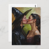 Schöne Hexen Kiss Postkarte (Vorne/Hinten)