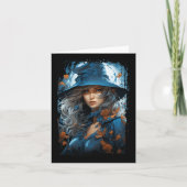 Schöne Hexenfarbe Hexenhexe Halloween Spooky Karte (Vorderseite)