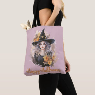 Schöne Hexenhut Stars rauchen glückliches Hallowee Tasche