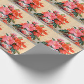 Schöne Hibiskus-Blume, rosa/rot, Geschenkpapier (Ecke)