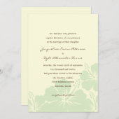 Schöne Hibiskus Hochzeitseinladungen (grün) Einladung (Vorne/Hinten)