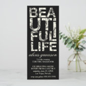 Schöne Hibiskus-Typografie des Leben-311 Einladung (Stehend Vorderseite)
