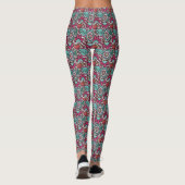 Schöne Himbeere Rose Aquamarin Yoga Pants Leggings (Rückseite)