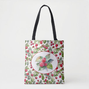 Schöne Himbeeren Aquarellkunst Tasche