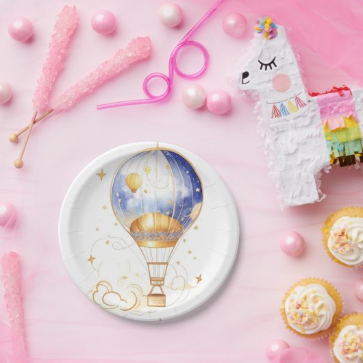 Schöne Himmel: Himmelsäulenduschballon Pappteller (Party)