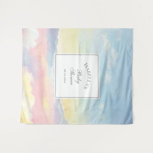 Schöne Himmel und Wolken Cloud Nine Baby Dusche Wandteppich (Vorderseite (Horizontal))