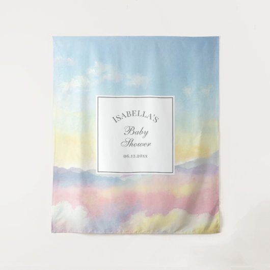 Schöne Himmel und Wolken Cloud Nine Baby Dusche Wandteppich (Vorderseite)